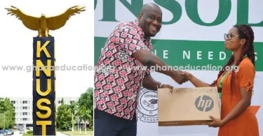 In keeping with her pledge, Vice President Bawumia donates 100 laptop computers to KNUST.